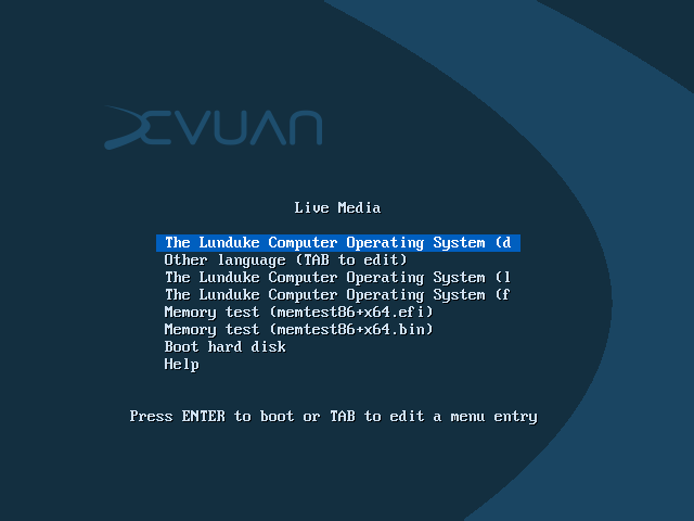 LCOS boot screenshot