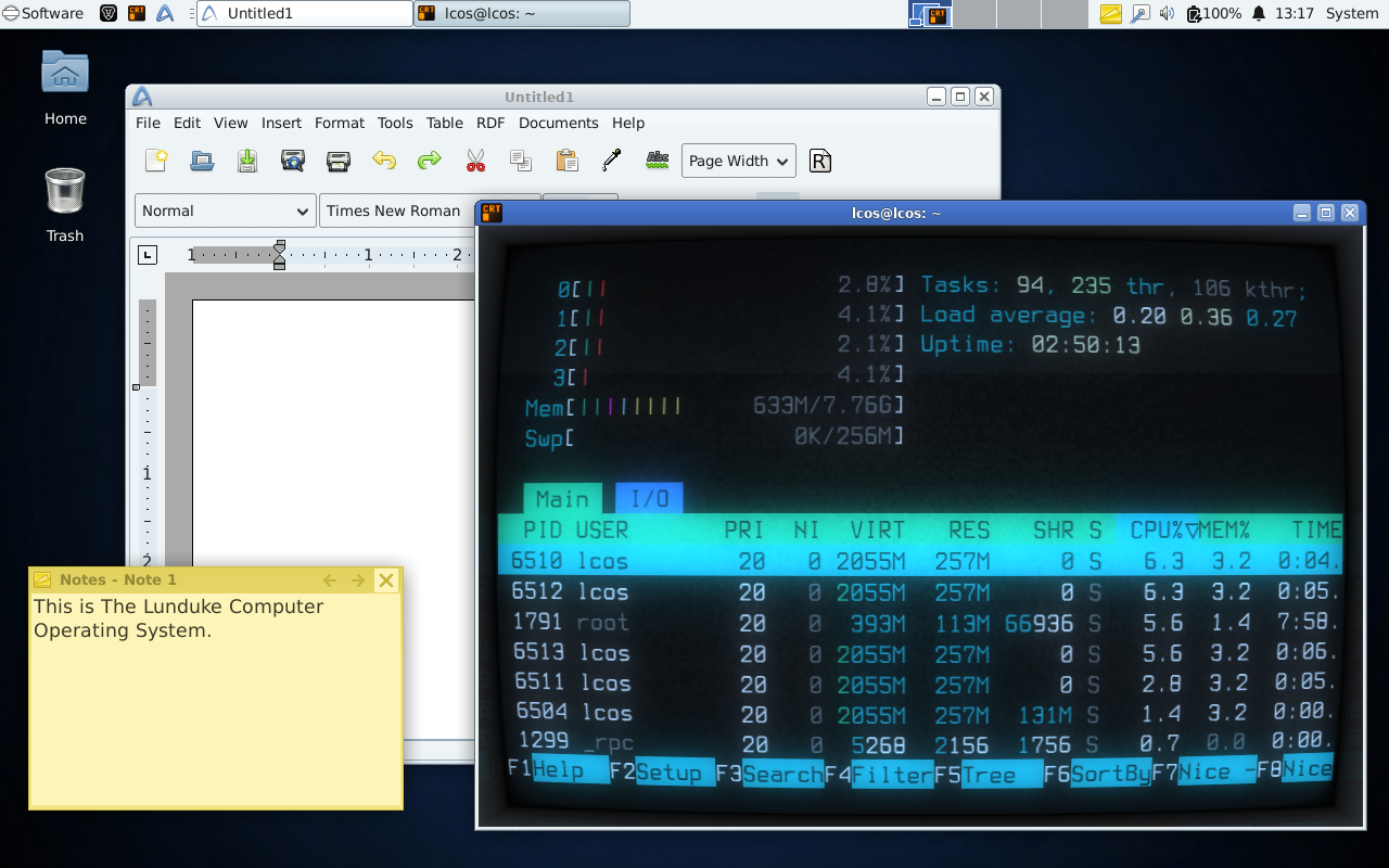 LCOS desktop screenshot 1
